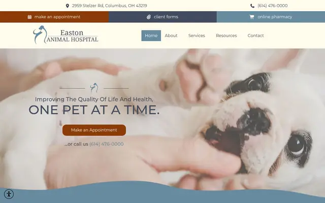 Homepage of Easton Animal Hospital – cat vet in Columbus, OH