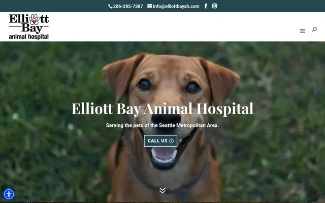 Homepage of Elliott Bay Animal Hospital – cat vet in Seattle, WA