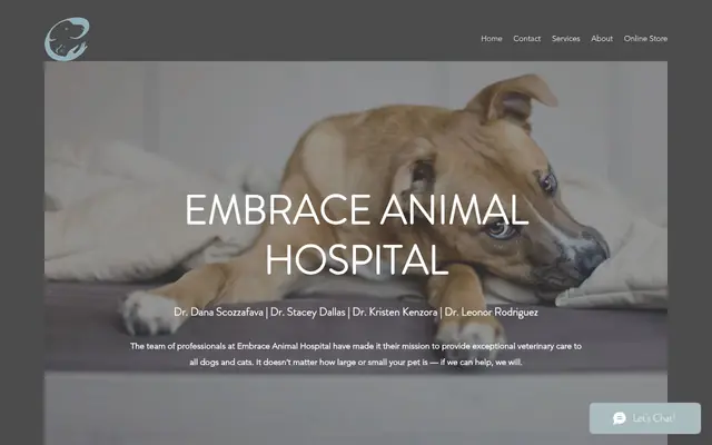 Homepage of Embrace Animal Hospital – cat vet in Middlebury, CT