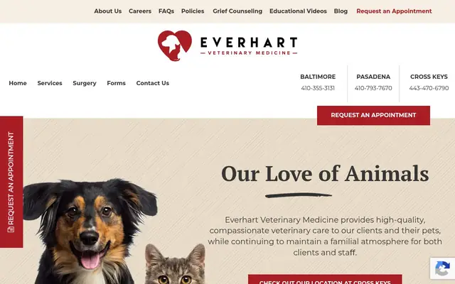 Homepage of Everhart WellPet – cat vet in Riviera Beach, MD