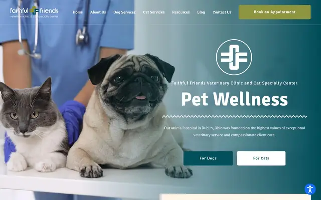 Homepage of Faithful Friends Veterinary Clinic and Cat Specialty Center – cat vet in Dublin, OH