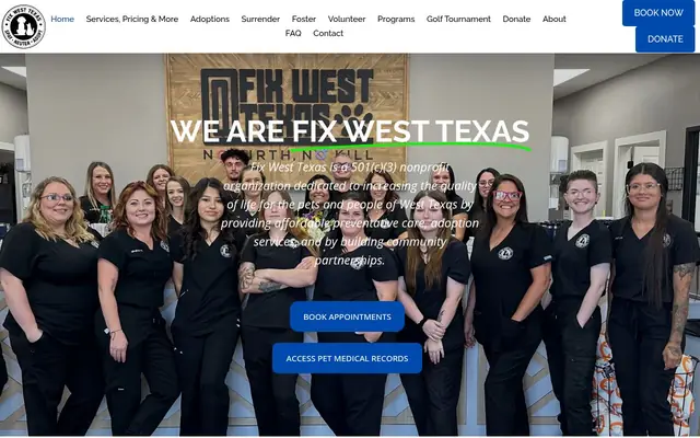 Homepage of Fix West Texas – cat vet in Midland, TX
