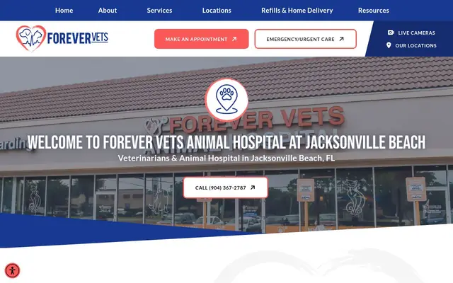 Homepage of Forever Vets Animal Hospital at Jacksonville Beach – cat vet in Jacksonville Beach, FL