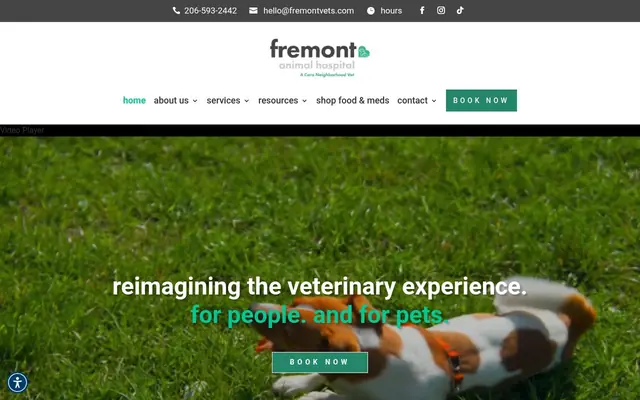 Homepage of Fremont Animal Hospital – cat vet in Seattle, WA