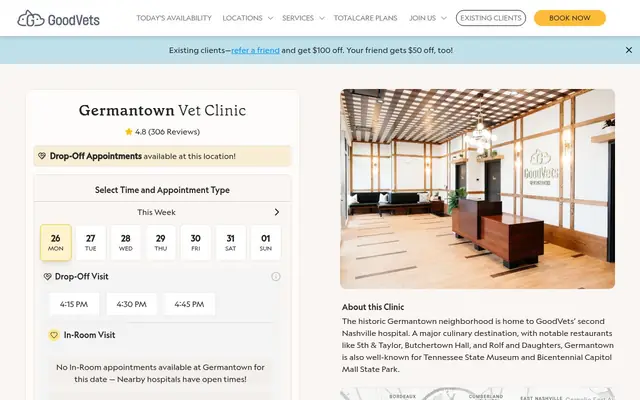 Homepage of GoodVets Germantown – cat vet in Nashville, TN