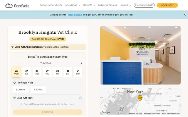 Homepage of GoodVets Brooklyn Heights – cat vet in Brooklyn, NY