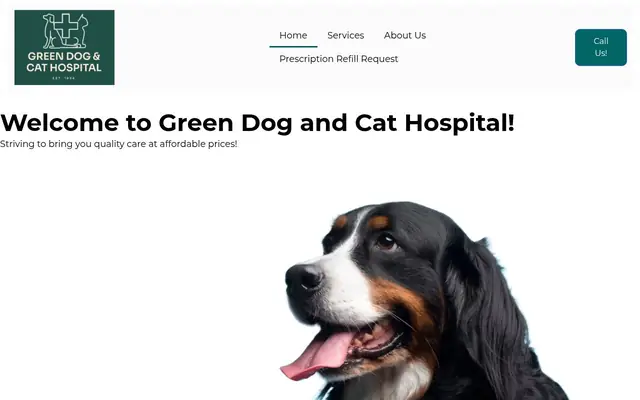 Homepage of Green Dog & Cat Hospital – cat vet in Los Angeles, CA
