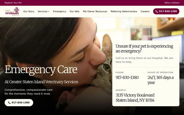 Homepage of Greater Staten Island Veterinary Services – cat vet in Staten Island, NY