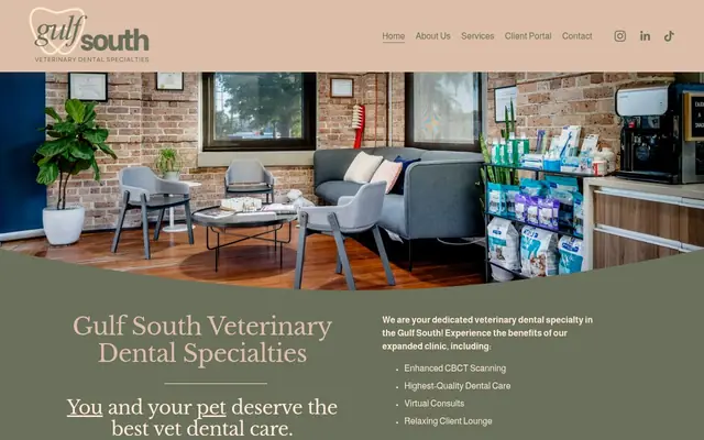 Homepage of Gulf South Veterinary Dental Specialties – cat vet in New Orleans, LA