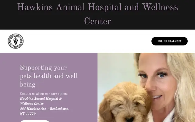 Homepage of Hawkins Animal Hospital & Wellness Center – cat vet in Lake Ronkonkoma, NY