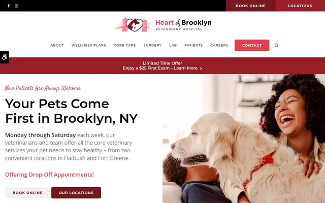 Homepage of Heart of Brooklyn Veterinary Hospital - Fort Greene – cat vet in Brooklyn, NY