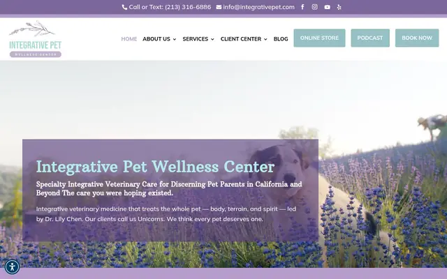 Homepage of Integrative Pet Wellness Center – cat vet in Palos Verdes Peninsula, CA