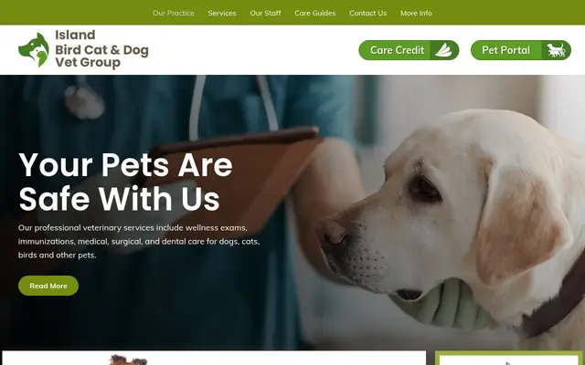 Homepage of Island Bird, Cat&Dog Veterinary Group – cat vet in Staten Island, NY