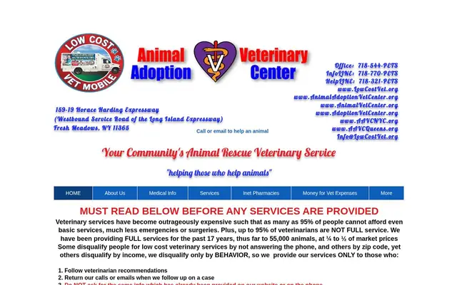 Homepage of Low Cost Vet Mobile – cat vet in Fresh Meadows, NY