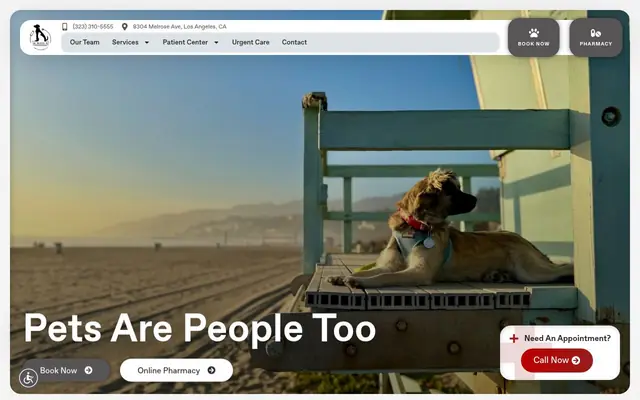 Homepage of The Melrose Vet – cat vet in Los Angeles, CA