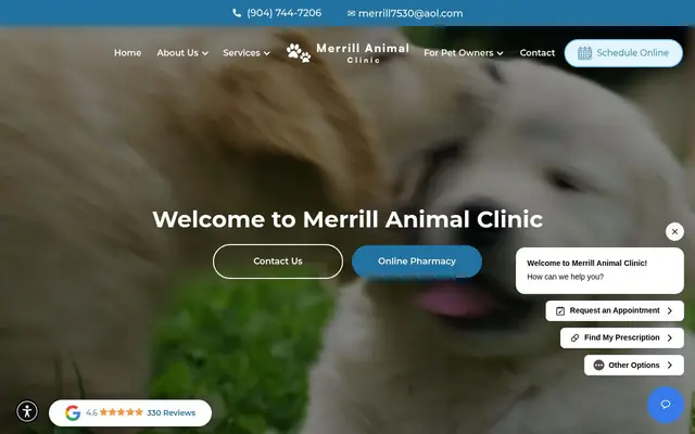 Homepage of Merrill Animal Clinic – cat vet in Jacksonville, FL