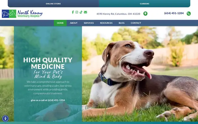 Homepage of North Kenny Veterinary Hospital – cat vet in Columbus, OH
