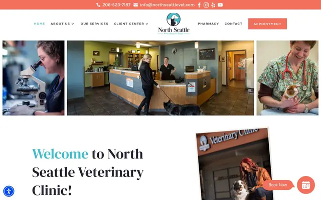 Homepage of North Seattle Veterinary Clinic – cat vet in Seattle, WA