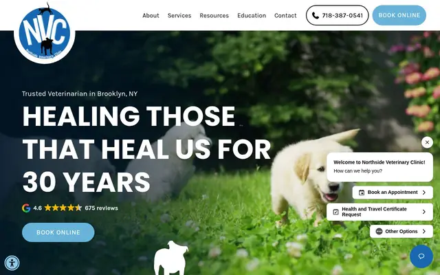 Homepage of Northside Veterinary Clinic – cat vet in Brooklyn, NY