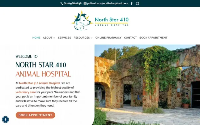 Homepage of North Star 410 Animal Hospital – cat vet in San Antonio, TX