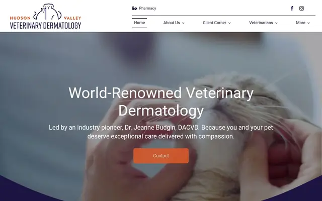Homepage of Hudson Valley Veterinary Dermatology - NYC – cat vet in New York, NY