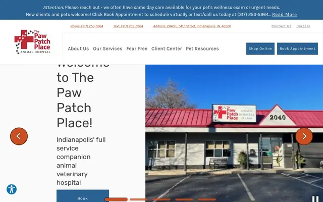 Homepage of The Paw Patch Place – cat vet in Indianapolis, IN