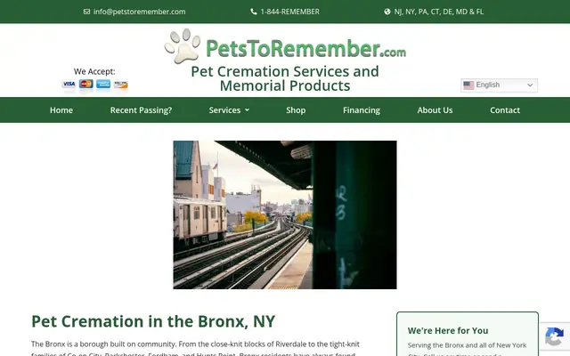 Homepage of PetsToRemember Pet Cremation Bronx NY – cat vet in Bronx, NY