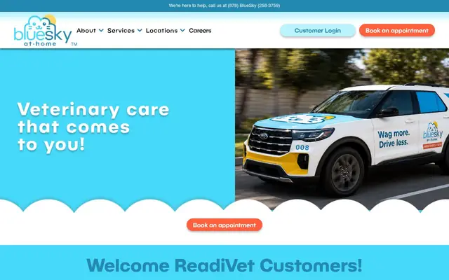 Homepage of ReadiVet Dallas, Mobile Vet Services – cat vet in Dallas, TX