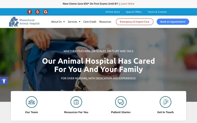 Homepage of Rhawnhurst Animal Hospital – cat vet in Philadelphia, PA