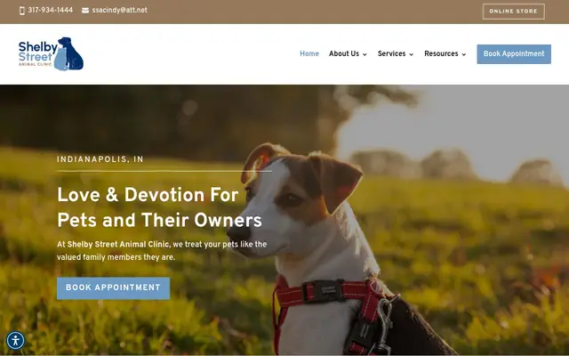 Homepage of Shelby Street Animal Clinic – cat vet in Indianapolis, IN