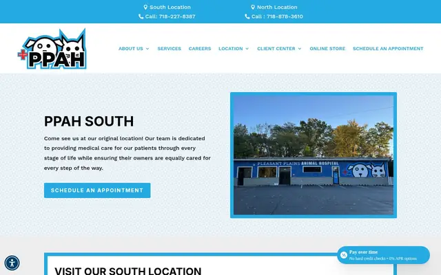 Homepage of Pleasant Plains Animal Hospital South – cat vet in Staten Island, NY