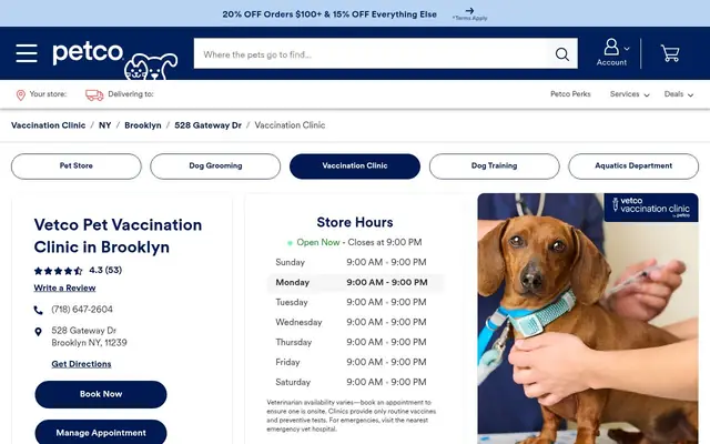 Homepage of Vetco Vaccination Clinic – cat vet in Brooklyn, NY