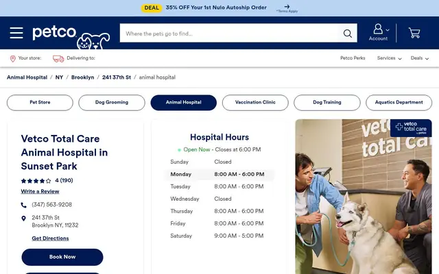 Homepage of Vetco Total Care – cat vet in Brooklyn, NY