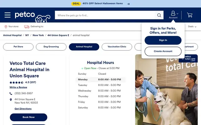 Homepage of Vetco Total Care – cat vet in New York, NY