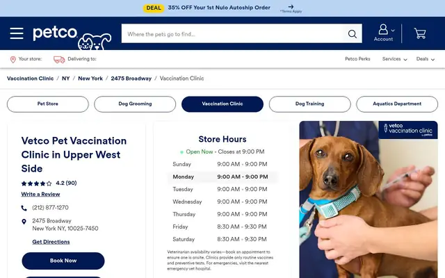 Homepage of Vetco Vaccination Clinic – cat vet in New York, NY