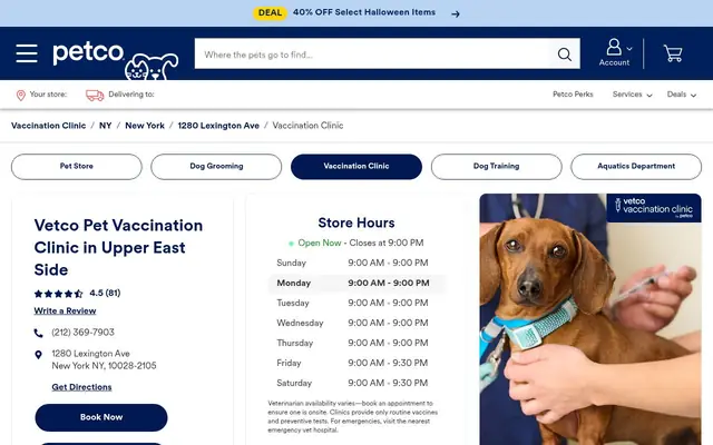 Homepage of Vetco Vaccination Clinic – cat vet in New York, NY