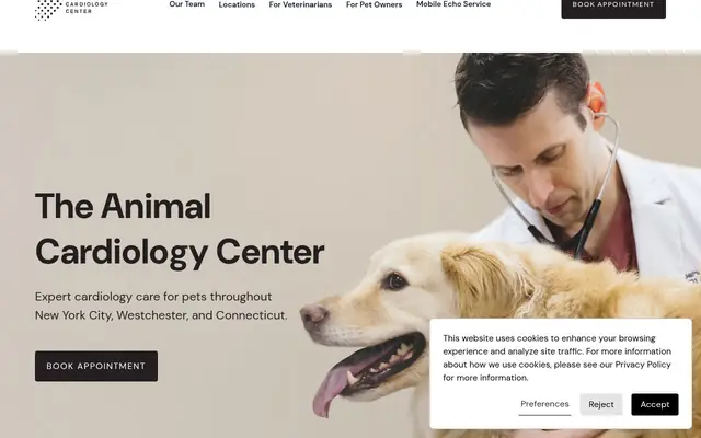 Homepage of The Animal Cardiology Center – cat vet in Brooklyn, NY