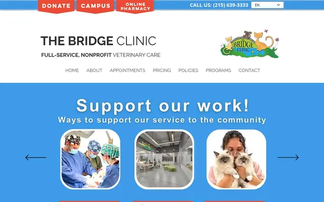 Homepage of The Bridge Clinic - Bensalem – cat vet in Bensalem, PA