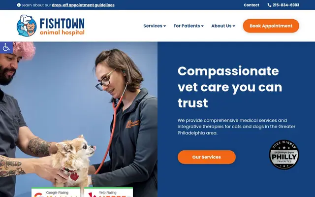 Homepage of Fishtown Animal Hospital – cat vet in Philadelphia, PA