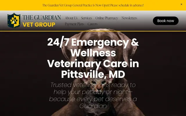 Homepage of The Guardian Vet Group – cat vet in Pittsville, MD