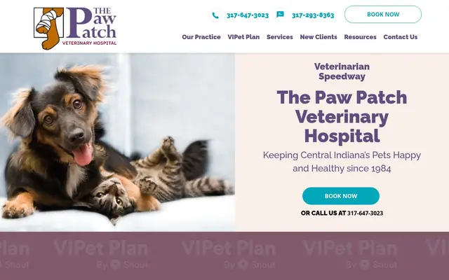 Homepage of The Paw Patch – cat vet in Indianapolis, IN
