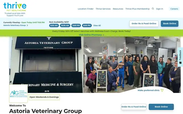 Homepage of Astoria Veterinary Group – cat vet in Astoria, NY