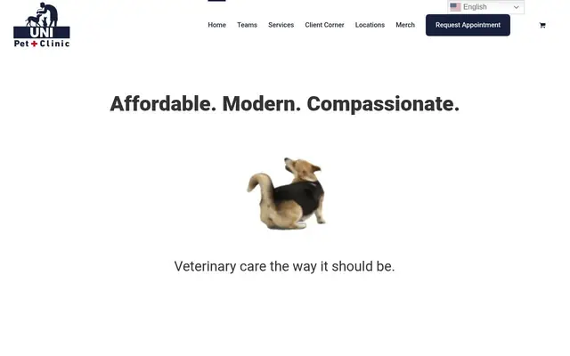Homepage of UNI Pet Clinic - San Jose – cat vet in San Jose, CA