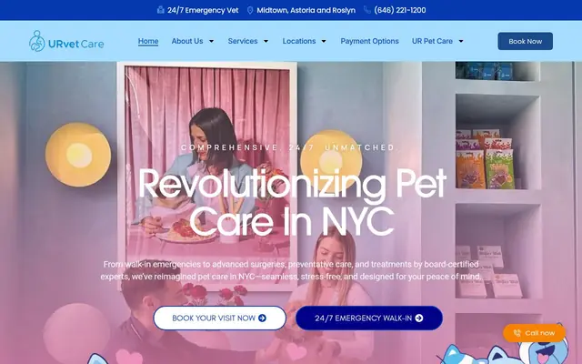 Homepage of URvet Care - Upper East Side NYC – cat vet in New York, NY