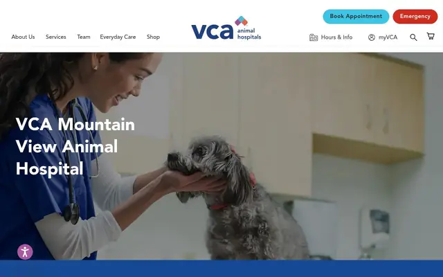 Homepage of VCA Mountain View Animal Hospital – cat vet in Phoenix, AZ