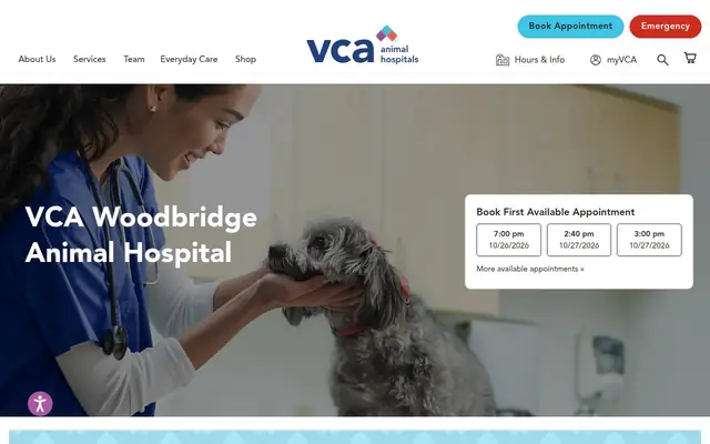 Homepage of VCA Woodbridge Animal Hospital – cat vet in Woodbridge, VA