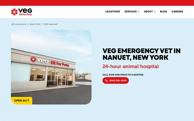 Homepage of VEG ER for Pets – cat vet in Nanuet, NY