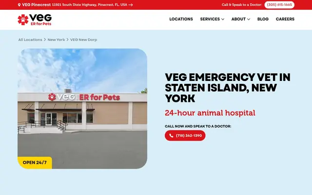 Homepage of VEG ER for Pets – cat vet in Staten Island, NY