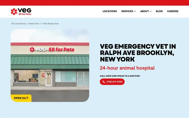 Homepage of VEG ER for Pets – cat vet in Brooklyn, NY