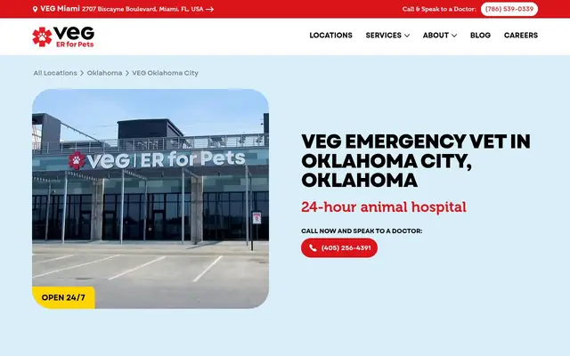 Homepage of VEG ER for Pets – cat vet in Oklahoma City, OK